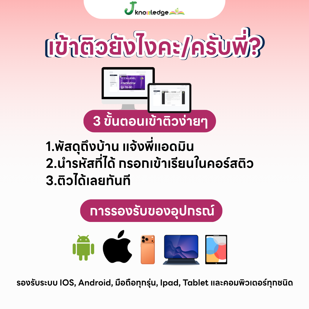 หนังสือสรุปเนื้อหา และแนวข้อสอบเสมือนจริง A-LEVEL " วิชา ภาษาอังกฤษ " + คอร์สติวข้อสอบ 15 ชม. 6
