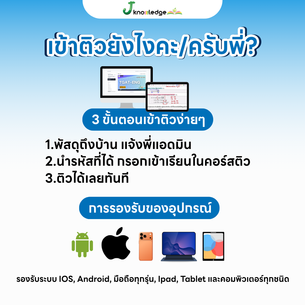 หนังสือเตรียมสอบ TGAT ENG พิชิต TCAS69-70-71เกณฑ์ใหม่ สสวท. ฟรี ! คอร์สติว 20 ชม. 6