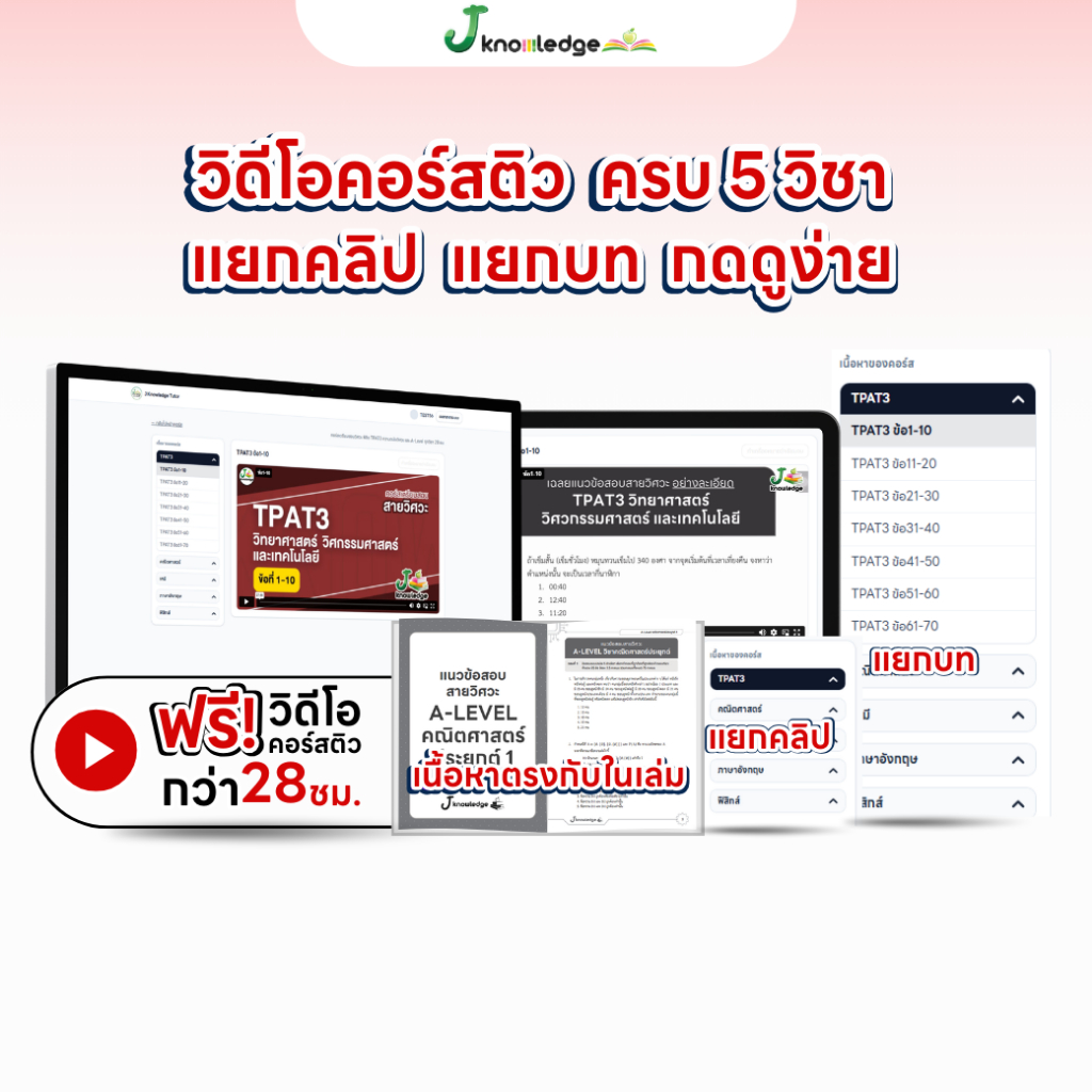 หนังสือเตรียมสอบวิศวะ วิทยาศาสตร์ เทคโนโลยี + คอร์สติวเฉลยอย่างละเอียด 28 ชม. 4